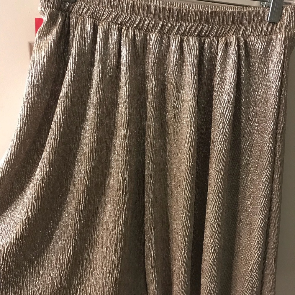 NWT Xhileration Gold A-Line Skirt